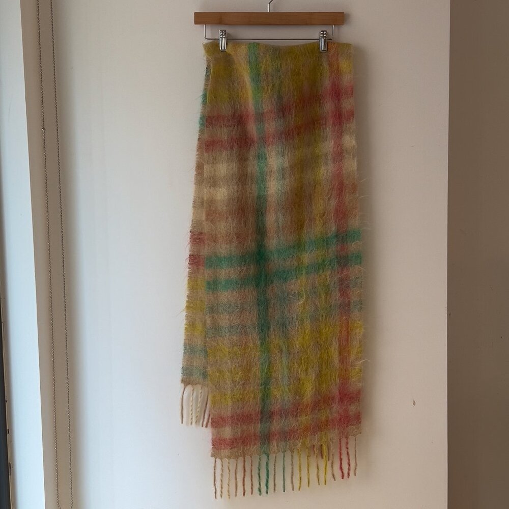 Multicolor Plaid Mohair Blend Plaid Scarf – Acne Studios Producer